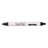 Floral blossom zwarte inkt pen (Voorkant)