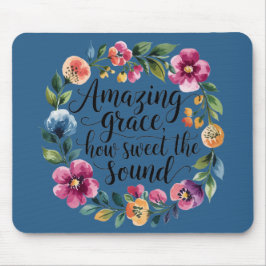 Floral Blue Amazing Grace Muismat