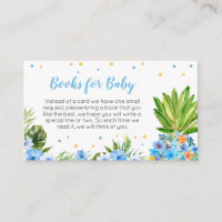 Floral Blue Ananas Baby shower Boeken voor Baby