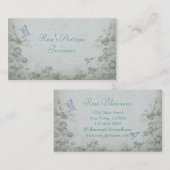  Floral Blue Antiek shop Visitekaartje (Voorkant / Achterkant)