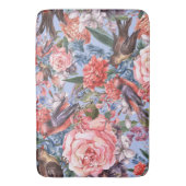 Floral Blue Background Rozen Hyacinth Wild Flowers Badmat (Voorkant Verticaal)