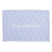 Floral Blue Bedroom Aangepaste naam Kussensloop (Voorkant)