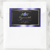 Floral Blue Black Product Labels Glittered Stars (Tas)