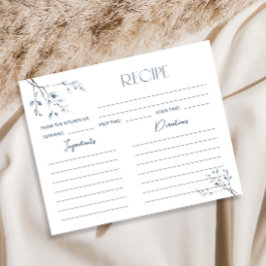 Floral Blue Botanical Vrijgezellenfeest Recept Kaa