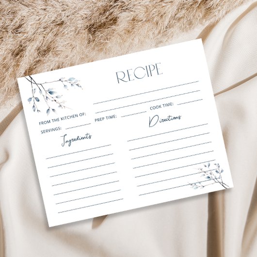 Floral Blue Botanical Vrijgezellenfeest Recept Kaa