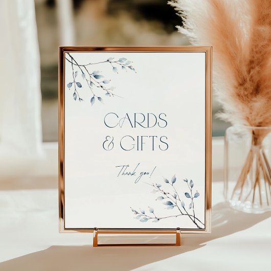 Floral Blue Botanische Kaarten en geschenken Poste Poster