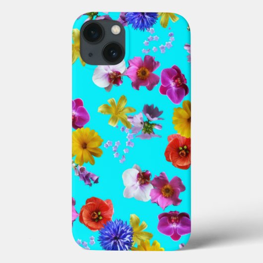 Floral Blue Case (Achterkant)