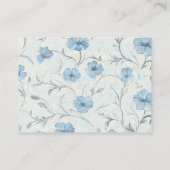Floral Blue Country Garden Huwelijksaccommodatie Informatiekaartje (Achterkant)