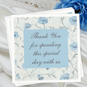 Floral Blue Country Garden Wedding Dank u Servet
