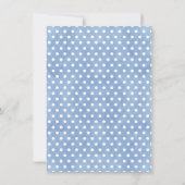 Floral Blue Elephant and Calf Boys Baby shower Kaart (Achterkant)