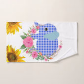 Floral Blue Elephant Bath Towel sets Bad Handdoek (Handdoek)