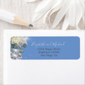 Floral Blue Eucalyptus Elegant Disco Etiket (Insitu)