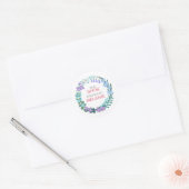 Floral Blue Flower Wreatplaat Sticker (Envelop)