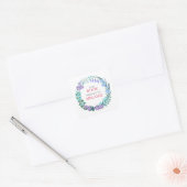 Floral Blue Flower Wreatplaat Sticker (Envelop)