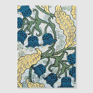 Floral Blue Flowers Lily Valley herhaling