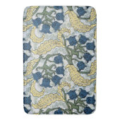 Floral Blue Flowers Lily Valley herhaling Badmat (Voorkant Verticaal)