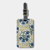 Floral Blue Flowers Lily Valley herhaling Bagagelabel (Voorkant verticaal)