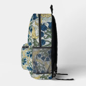 Floral Blue Flowers Lily Valley herhaling Bedrukte Rugzak (Rechts)