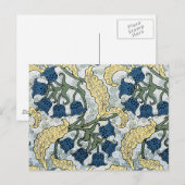 Floral Blue Flowers Lily Valley herhaling Briefkaart (Voorkant / Achterkant)