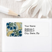 Floral Blue Flowers Lily Valley herhaling Etiket (Insitu)