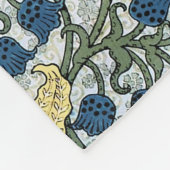 Floral Blue Flowers Lily Valley herhaling Fleece Deken (Hoek)