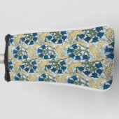 Floral Blue Flowers Lily Valley herhaling Golfheadcover (Voorkant)