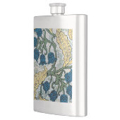 Floral Blue Flowers Lily Valley herhaling Heupfles (Links)