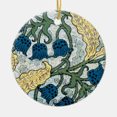 Floral Blue Flowers Lily Valley herhaling Keramisch Ornament (Voorkant)