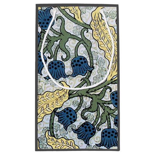 Floral Blue Flowers Lily Valley herhaling Klein Cadeauzakje (Achterkant)