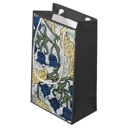 Floral Blue Flowers Lily Valley herhaling Klein Cadeauzakje (Achterkant Gekanteld)