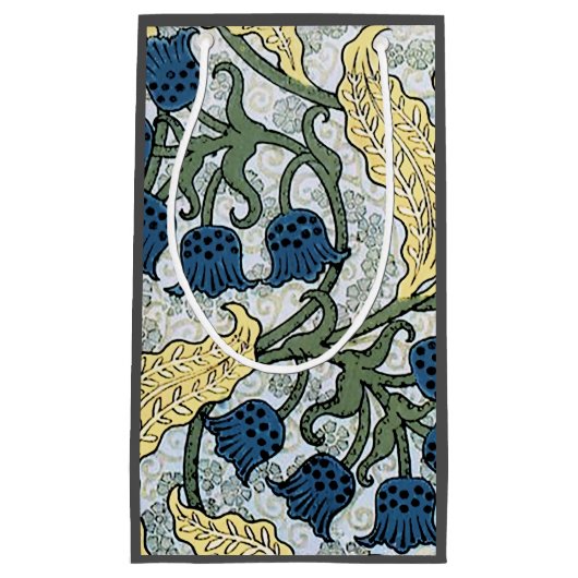 Floral Blue Flowers Lily Valley herhaling Klein Cadeauzakje (Voorkant)