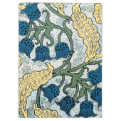 Floral Blue Flowers Lily Valley herhaling Klembord (Achterkant)