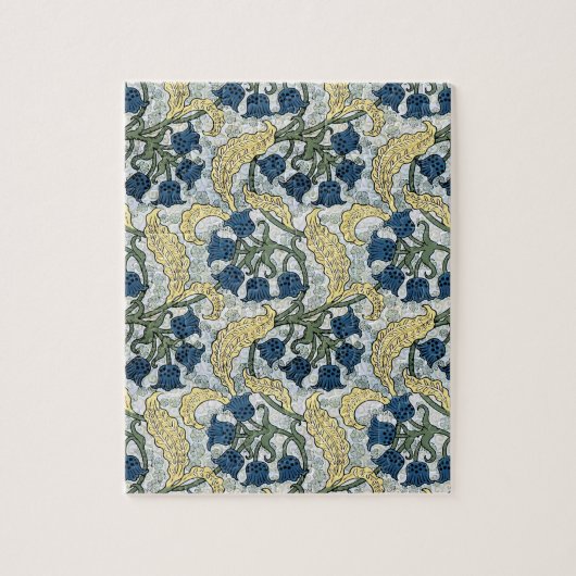 Floral Blue Flowers Lily Valley herhaling Legpuzzel (Verticaal)