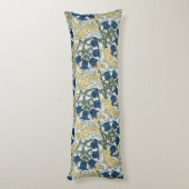 Floral Blue Flowers Lily Valley herhaling Lichaamskussen (Achterkant (Verticaal))
