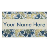 Floral Blue Flowers Lily Valley herhaling Naambadge (Voorkant)