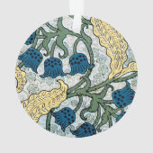 Floral Blue Flowers Lily Valley herhaling Ornament (achterkant)