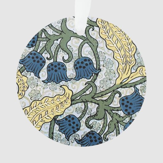 Floral Blue Flowers Lily Valley herhaling Ornament (voorkant)