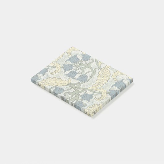 Floral Blue Flowers Lily Valley herhaling Post-it® Notes (Schuin)