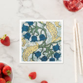 Floral Blue Flowers Lily Valley herhaling Servetten (Insitu)