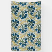 Floral Blue Flowers Lily Valley herhaling Spandoek (Verticaal)