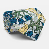 Floral Blue Flowers Lily Valley herhaling Stropdas (Opgerold)