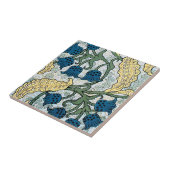 Floral Blue Flowers Lily Valley herhaling Tegeltje (Zijkant)