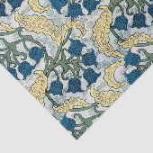 Floral Blue Flowers Lily Valley herhaling Tissuepapier (Detail)