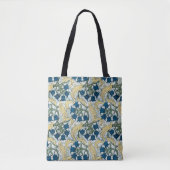 Floral Blue Flowers Lily Valley herhaling Tote Bag (Voorkant)