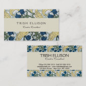 Floral Blue Flowers Lily Valley herhaling Visitekaartje (Voorkant / Achterkant)