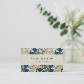 Floral Blue Flowers Lily Valley herhaling Visitekaartje (Staand voorkant)