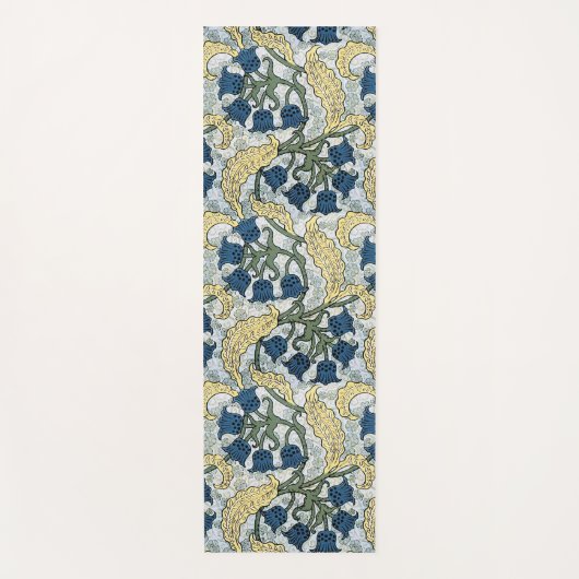 Floral Blue Flowers Lily Valley herhaling Yogamat (Voorkant)