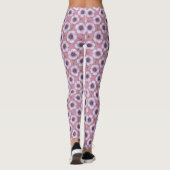 Floral Blue Garden Flower Pattern Leggings (Achterkant)