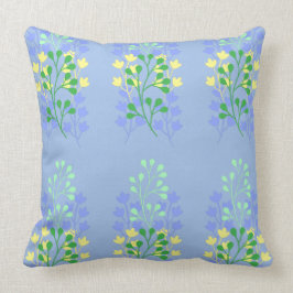 Floral Blue Green en Yellow Pattern Kussen
