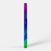 Floral Blue Green Rainbow Diagonal Blend Naam toev Samsung Galaxy Hoesje (Rechterkant)